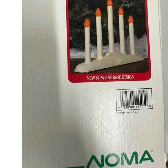 Vtg. NOMA 5 Light Christmas Holiday‎ Window Candelabra with Original Box 1989 - Picture 4 of 6